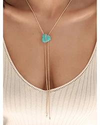 Turquoise Solstice Turquoise & Cubic Zirconia Lariat Necklace, 33"