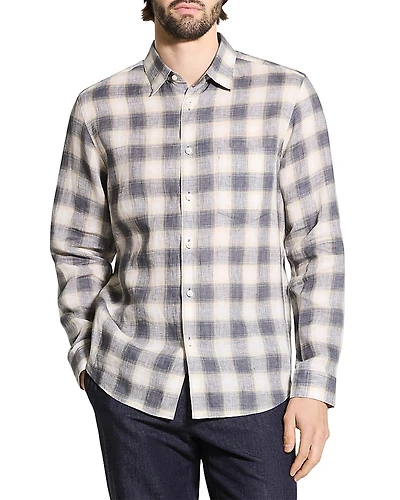 Theory Irving Long Sleeve Linen Shirt