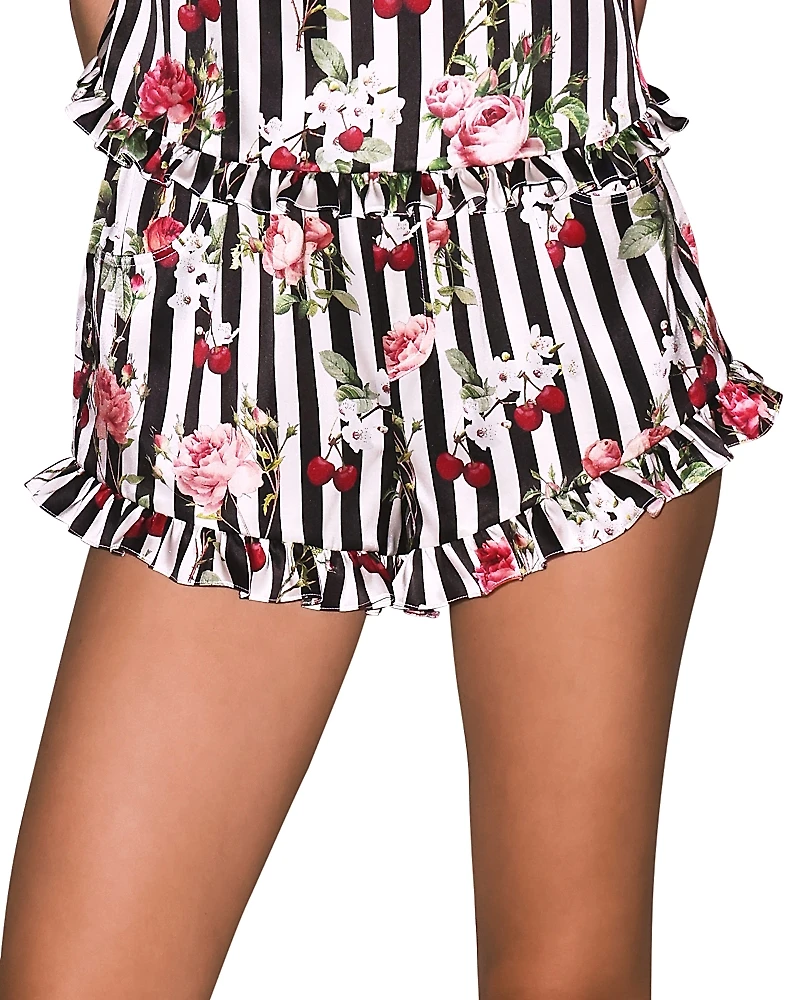 Fleur du Mal Ruffle Hem Shorts
