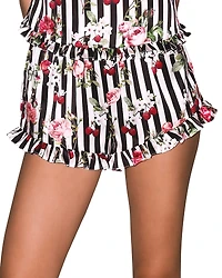 Fleur du Mal Ruffle Hem Shorts