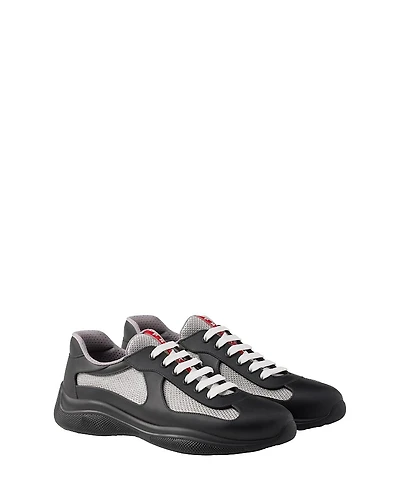 Prada Men's America's Cup Soft Rubber and Bike Fabric Sneakers