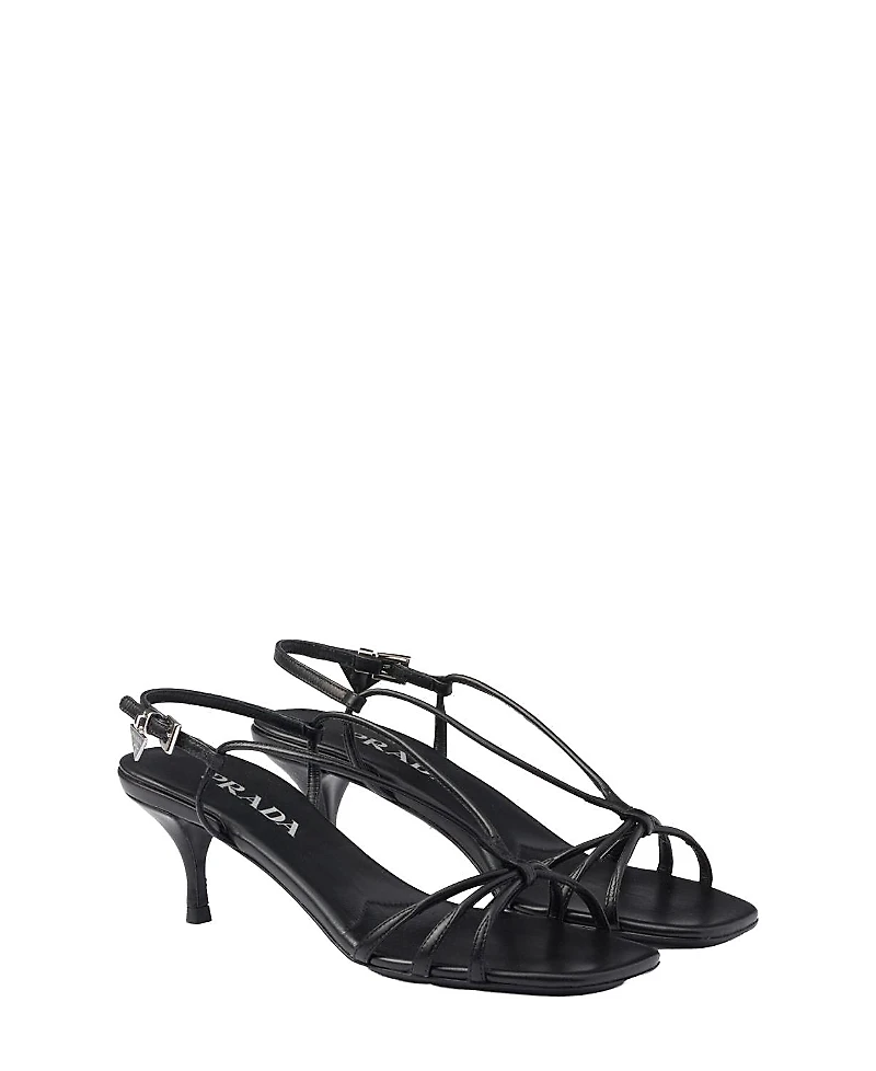 Prada Women's Heeled Leather Sandals