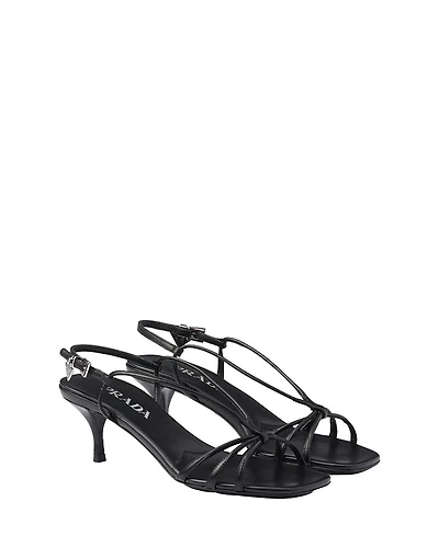 Prada Women's Heeled Leather Sandals