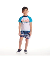 Boys' Sailboat Horizon Rashguard and Swim Trunk Set - Little Kid
