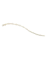 Moon & Meadow 14K Yellow Gold Polished Bar & Circle Link Bracelet