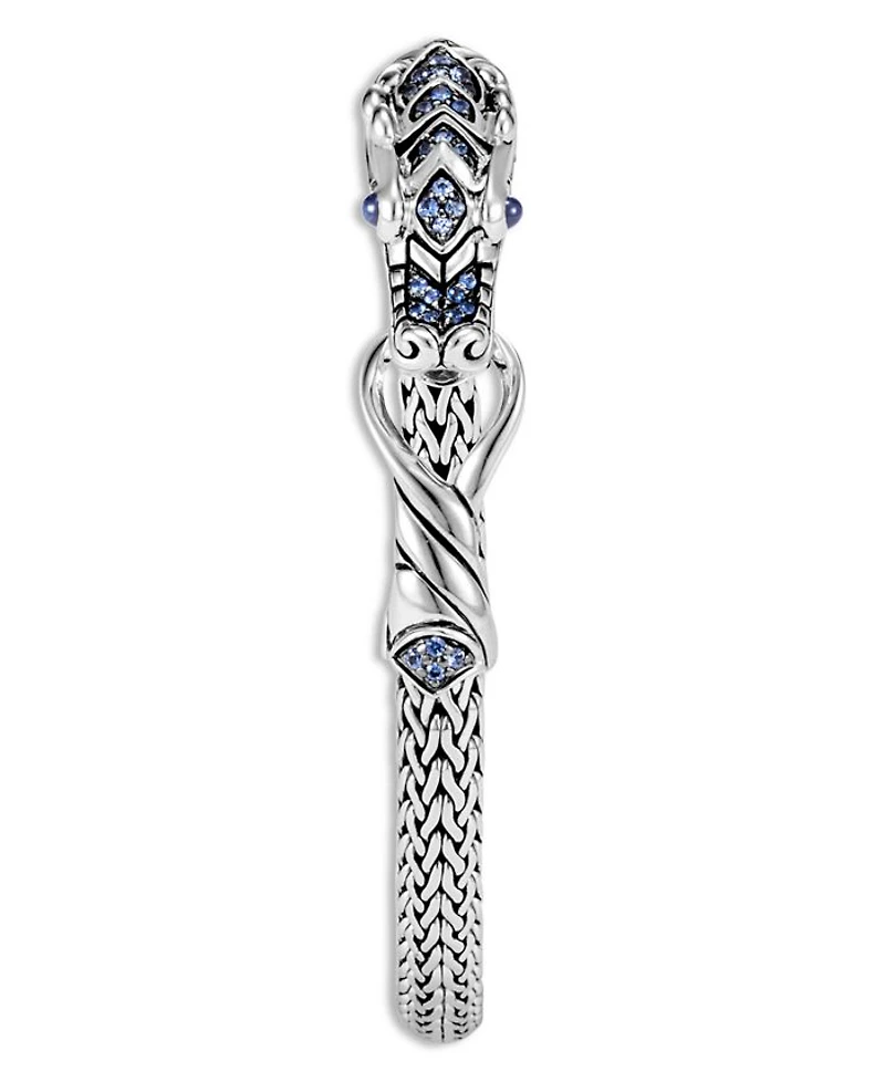 Sterling Silver Legends Naga Blue Sapphire Dragon Link Bracelet