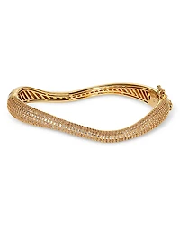Nadri Alma Pave Wavy Bangle Bracelet