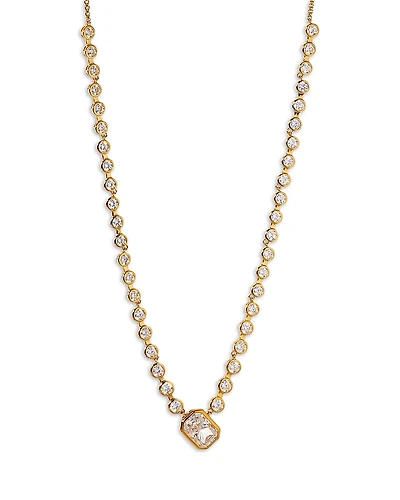 Nadri Bklyn Cubic Zirconia Bezel Collar Necklace