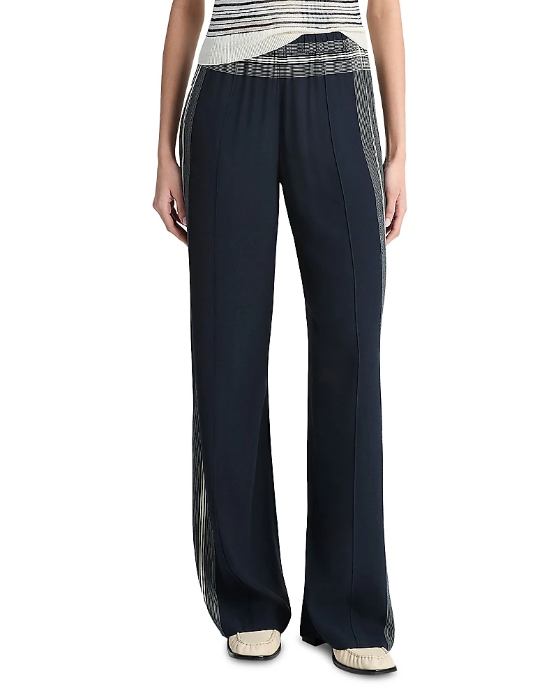 Vince Mid Rise Placed Stripe Pants