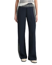 Vince Mid Rise Placed Stripe Pants