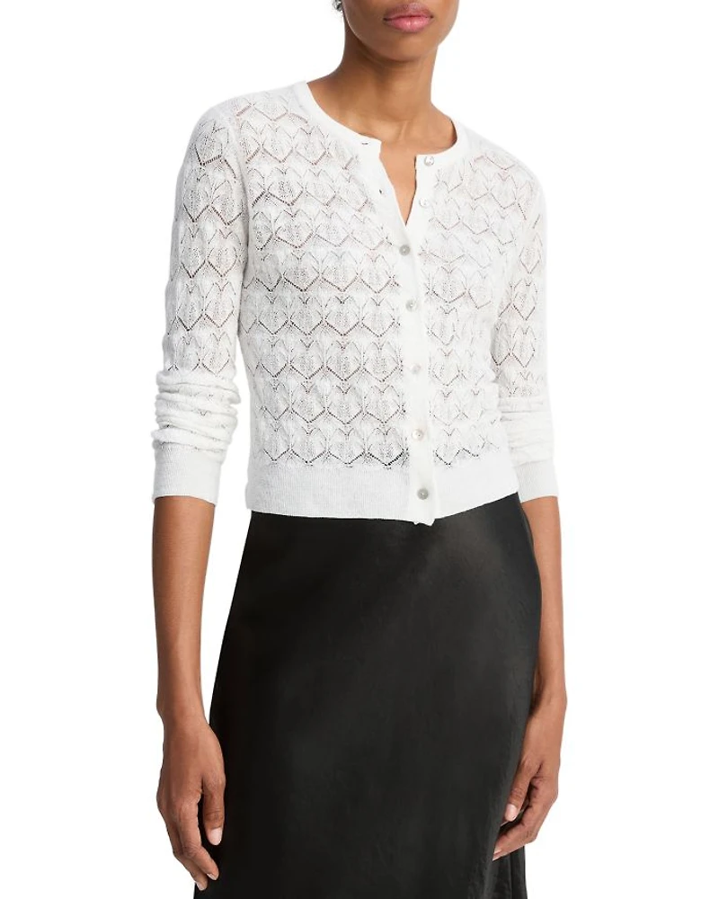 Lace Stitch Cardigan Sweater