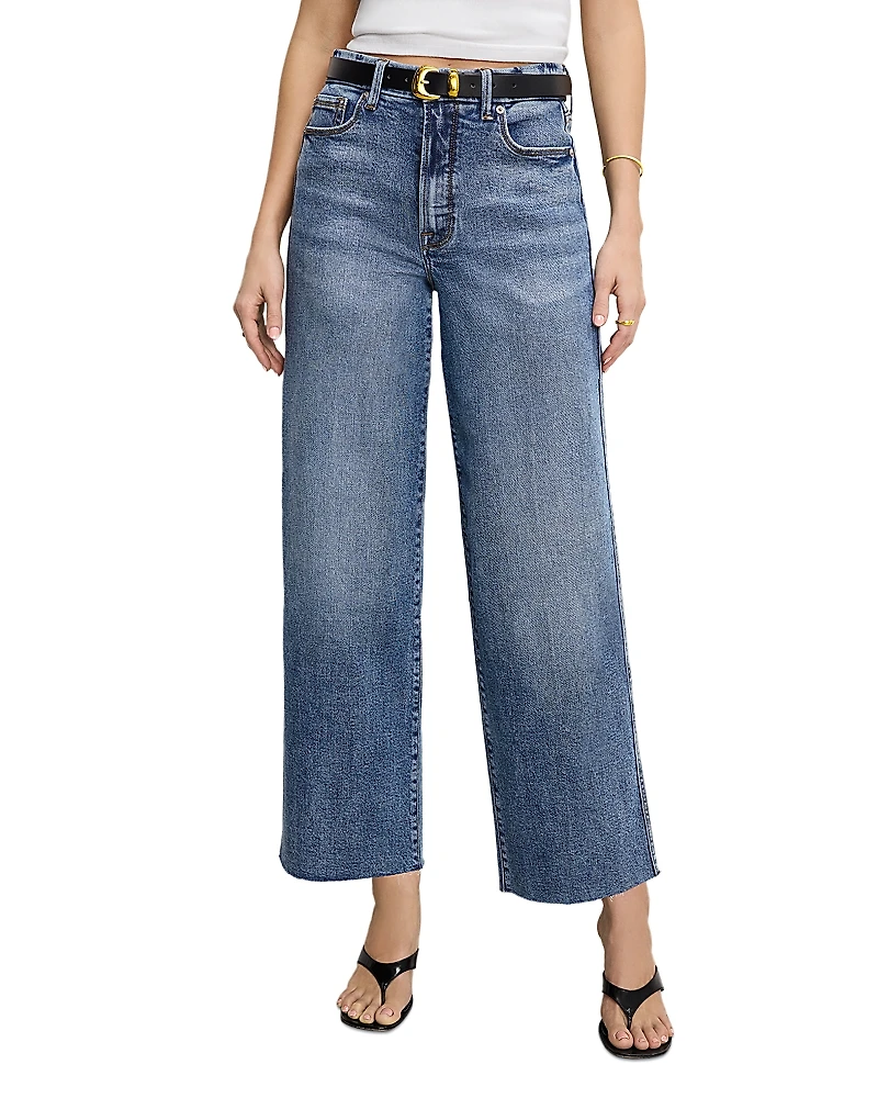 Good American Skate Wide Cropped Jeans