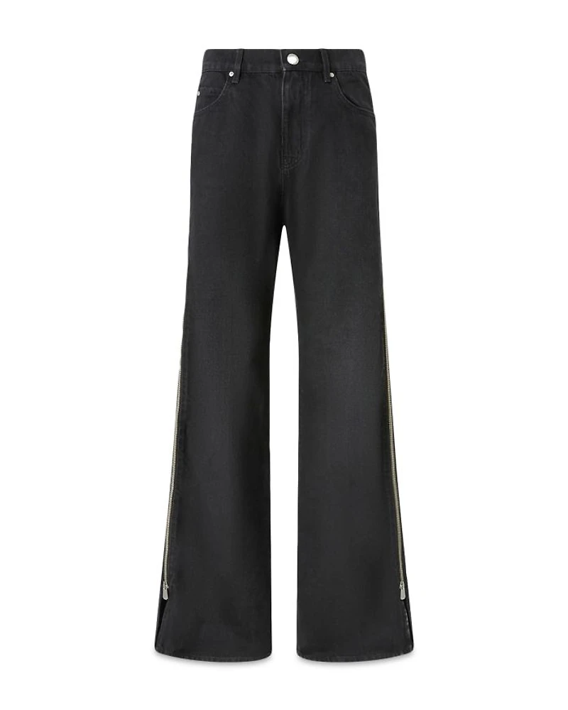 Wanda Wide Leg Jeans Limo Black
