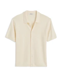 Tuck Stitch Regular Fit Polo Sweater