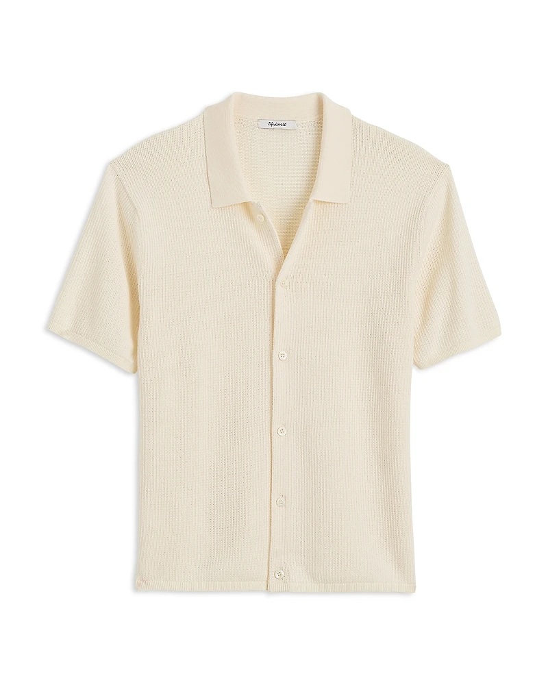 Madewell Tuck Stitch Regular Fit Polo Sweater