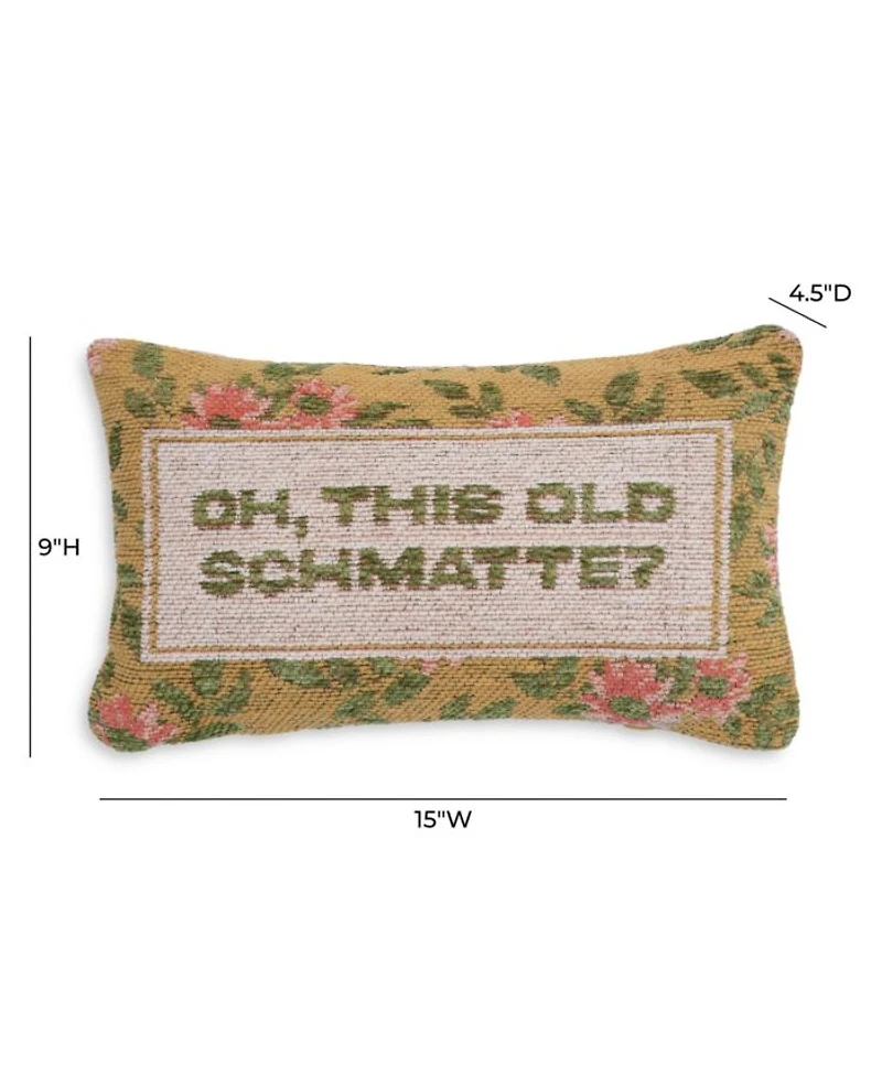 Oh, This Old Schmatte Jacquard Cotton Accent Pillow