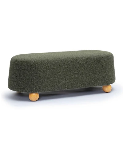 Jaine Loose Faux Mohair Large Ottoman