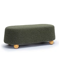Jaine Loose Faux Mohair Large Ottoman