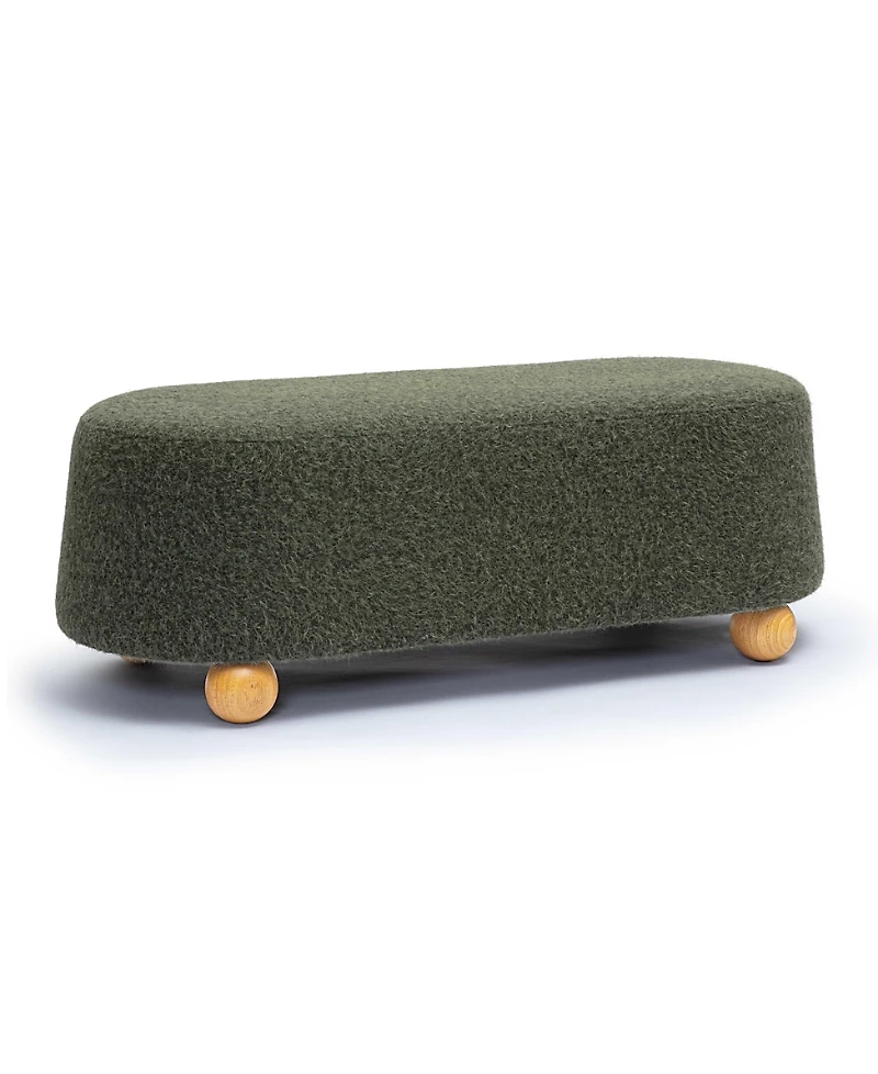 Tov Furniture Jaine Loose Faux Mohair Large Ottoman