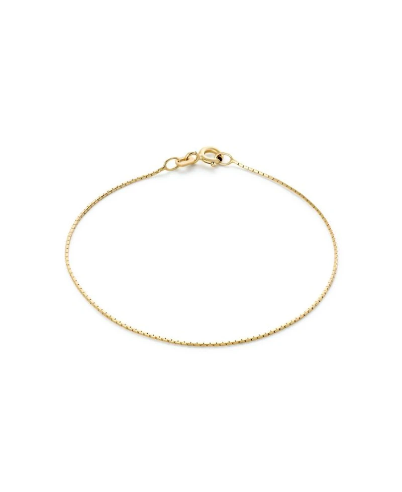 Solid Gold Silk Chain Bracelet