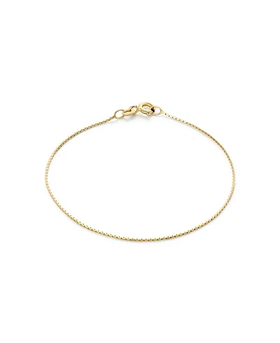 Solid Gold Silk Chain Bracelet