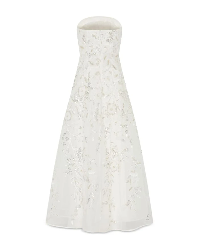 Petunia Silver Beaded Dream Sequin Gown