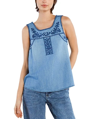 Floral Embroidery Tank Top