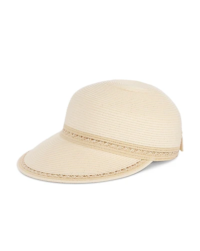 Fraas Woven Trim Wide Brim Sun Cap