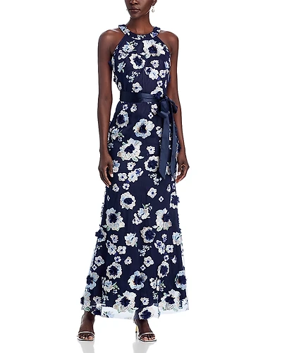 Eliza J Embroidered Maxi Dress
