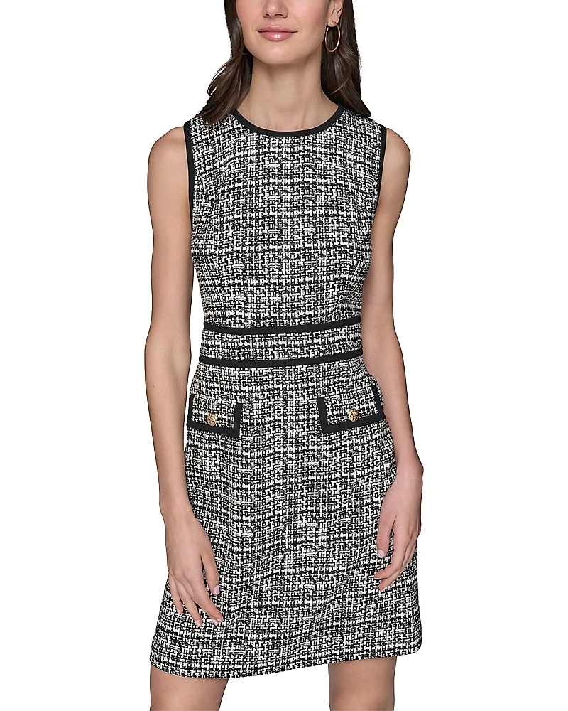 Karl Lagerfeld Paris Textured Jacquard Dress