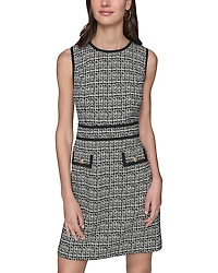 Karl Lagerfeld Paris Textured Jacquard Dress