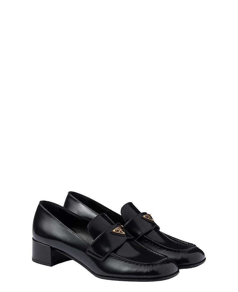 Prada Women's Brushed Leather Loafers