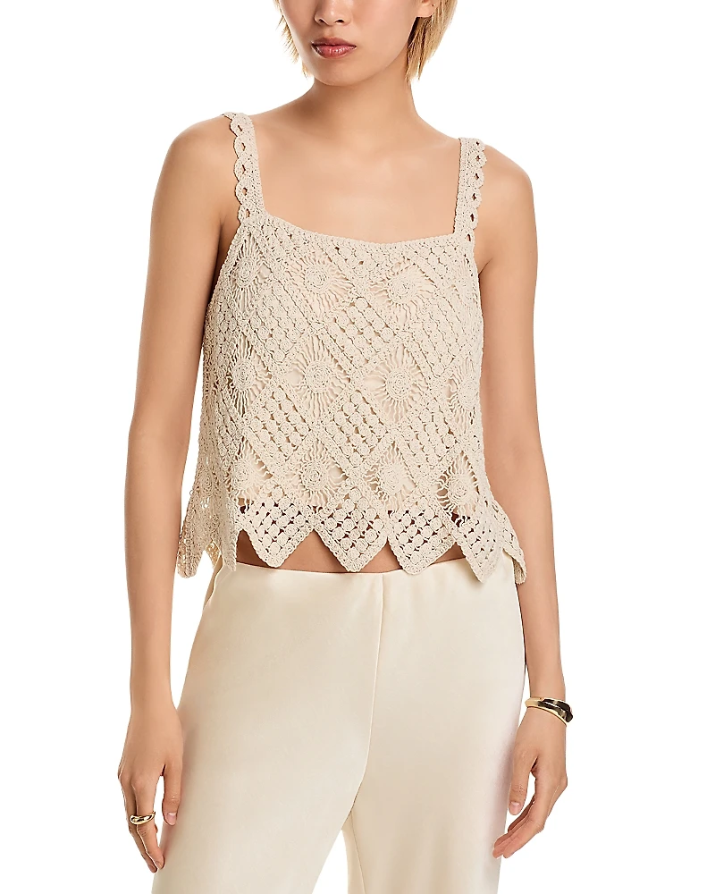 Aqua Diamond Crochet Top - Exclusive