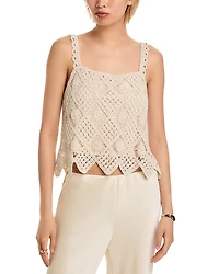 Aqua Diamond Crochet Top - Exclusive