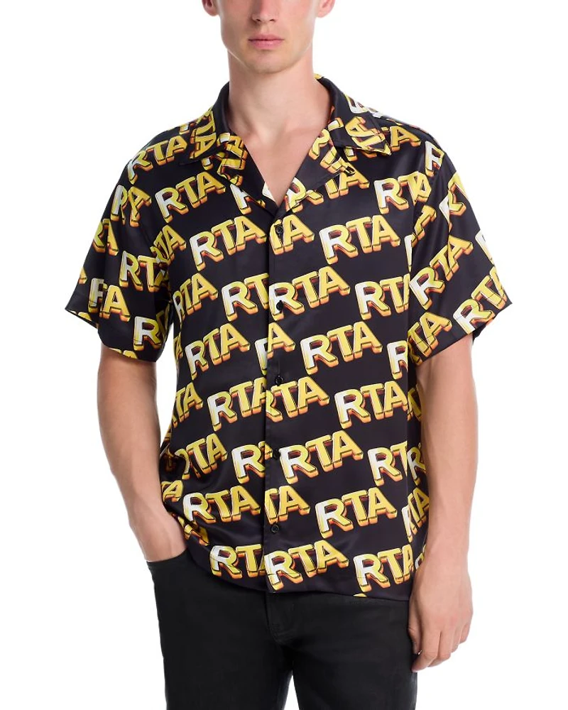 Logo Print Camp Shirt