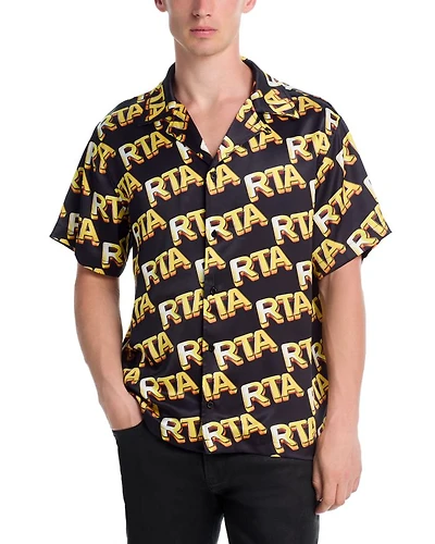 Logo Print Camp Shirt