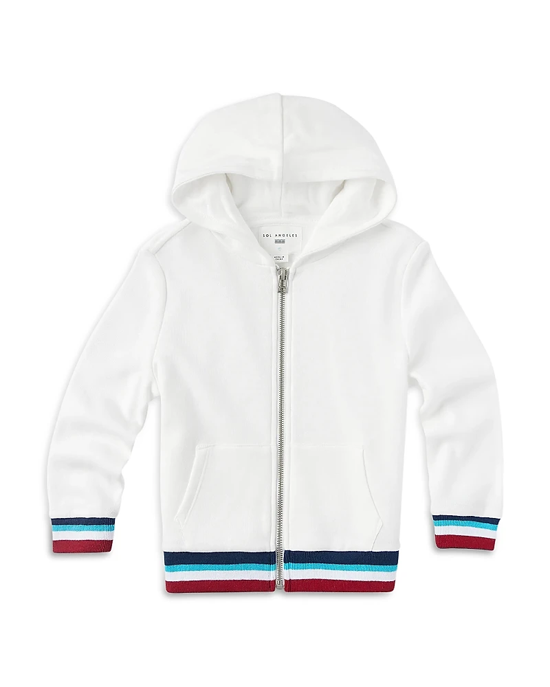 Sol Angeles Girls' Flag Zip Hoodie - Little Kid, Big Kid
