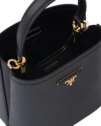 Small Saffiano Leather Panier Bag