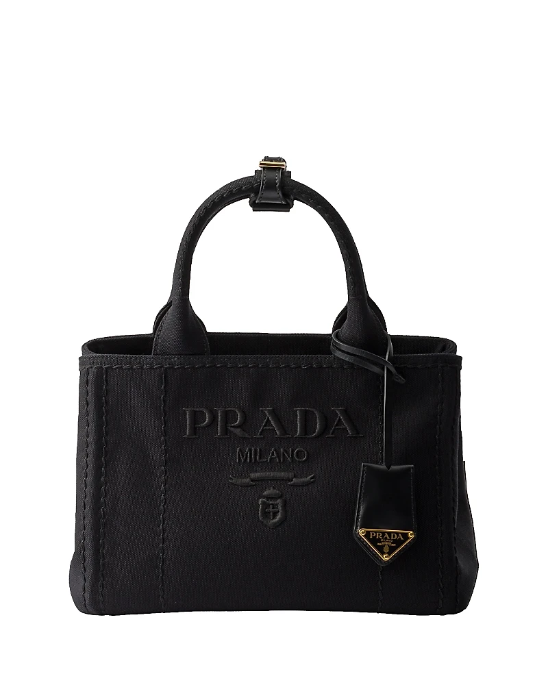 Prada Jardiniere Small Cotton Canvas Handbag