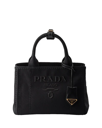 Prada Jardiniere Small Cotton Canvas Handbag