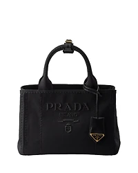 Prada Jardiniere Small Cotton Canvas Handbag
