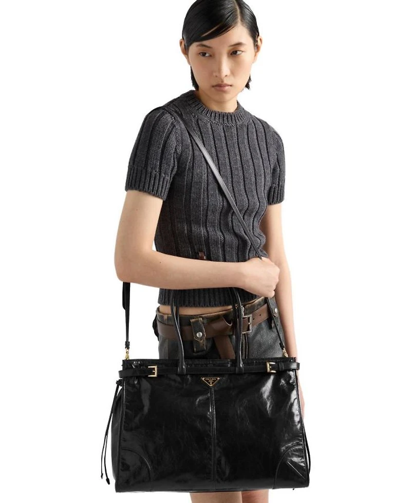 Bonnie Extra Large Convertible Leather Shoulder Handbag