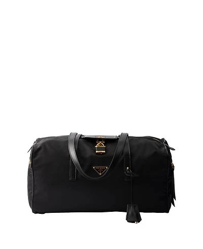 Large Re-Nylon Top-Handle Bag with Padlock