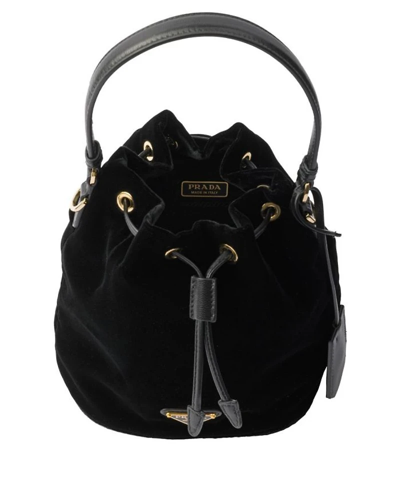 Velvet Mini-Bag with Nappa Leather Details