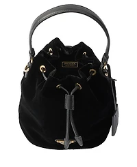Velvet Mini-Bag with Nappa Leather Details