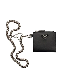 Small Saffiano Wallet With Chain