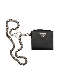 Prada Small Saffiano Wallet With Chain
