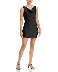 Sleeveless Low Back Drape Mini Dress