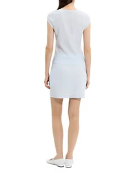 Draped Cap Sleeve Crinkle Top