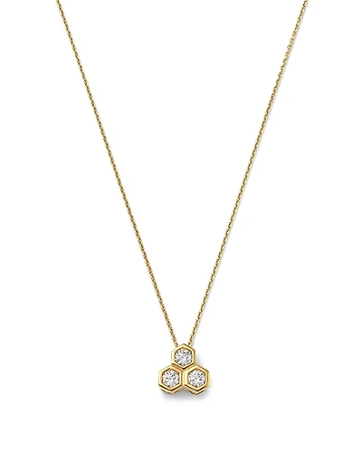 Bloomingdale's Fine Collection Diamond Honeycomb Bezel Pendant Necklace